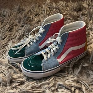 Color block high top van sneaker and skate shoes